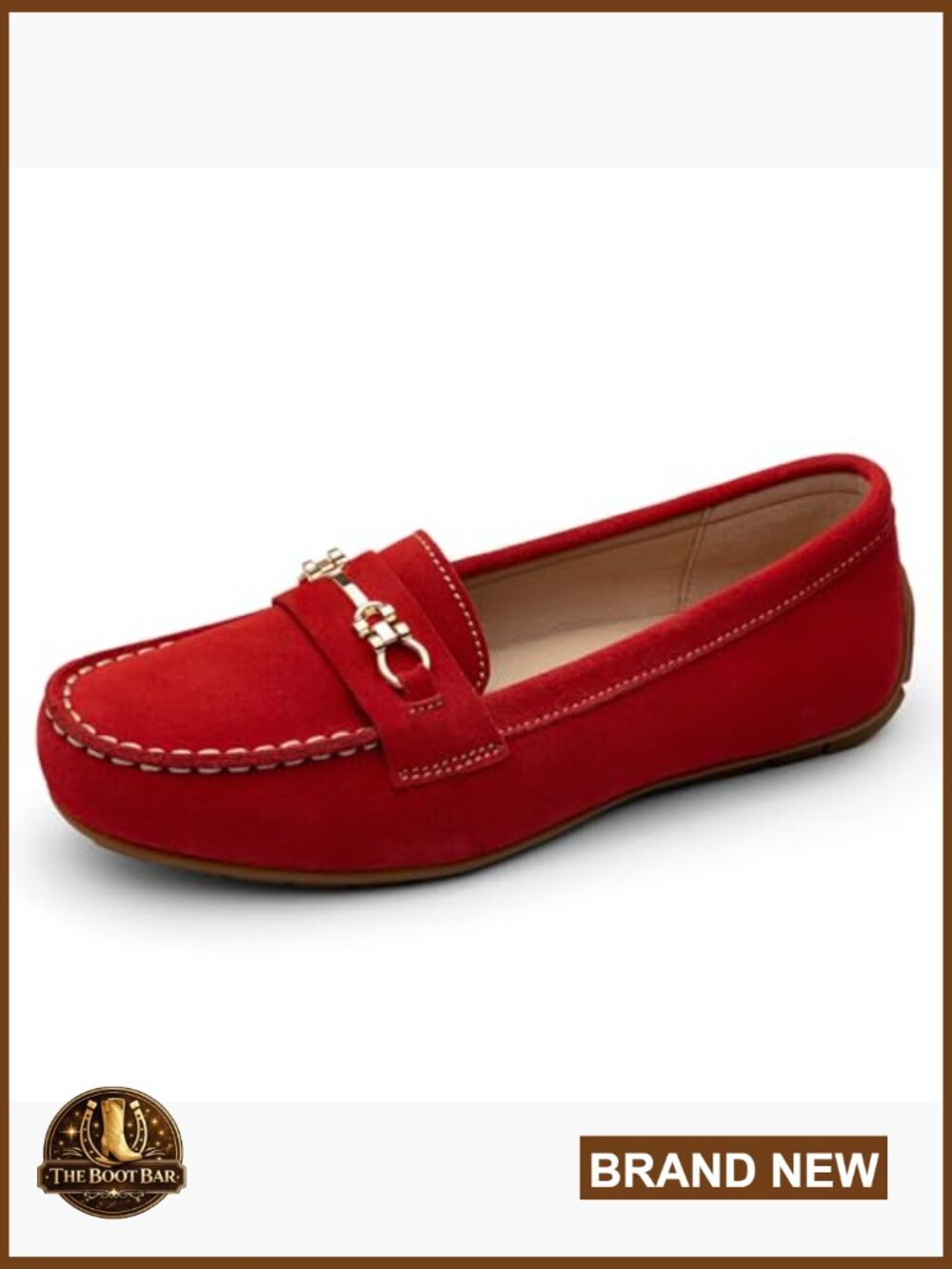 Women's Leather Loafers Slip-Ons Driving Mocs Walking Shoes Flats - Picture 3 of 7